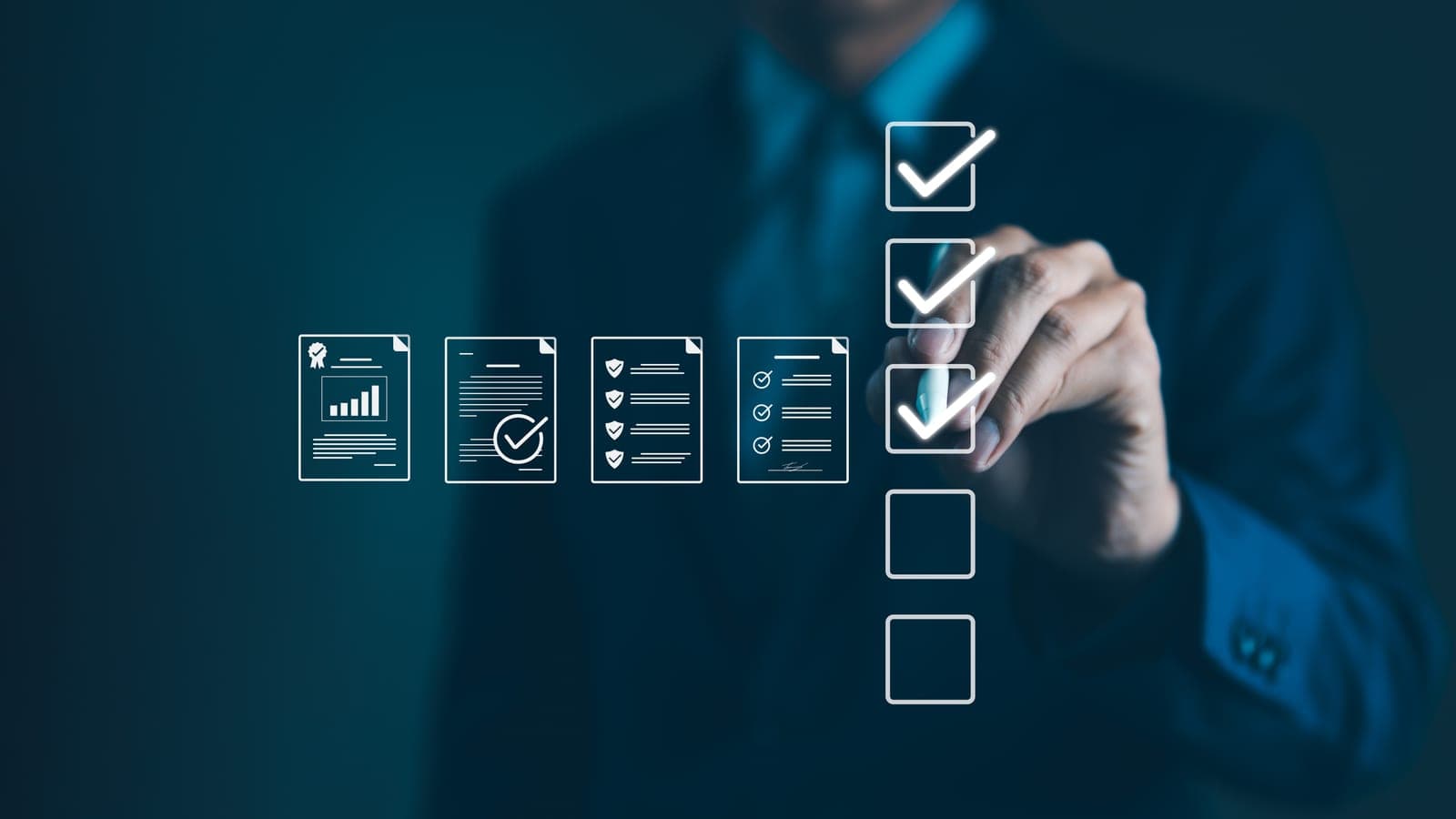 Compliance checklist being ticked off